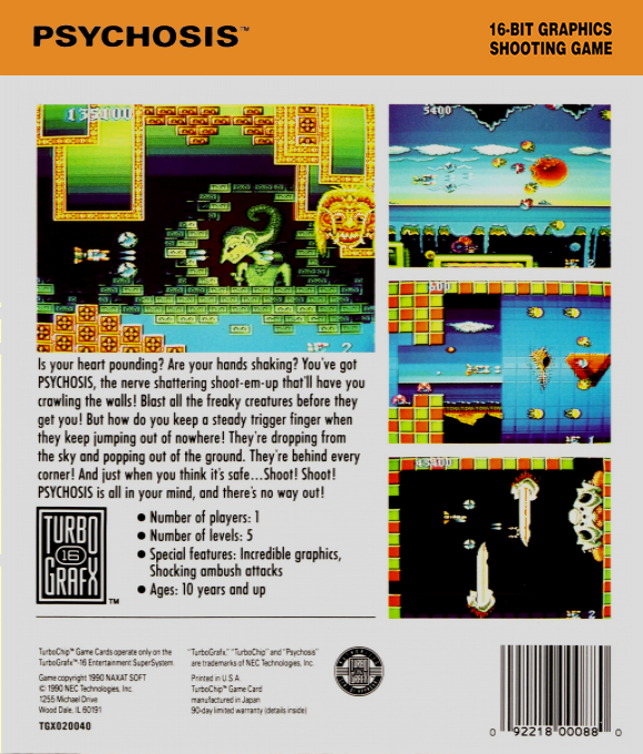 Psychosis — Box back