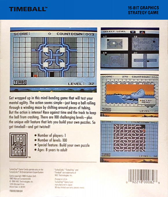 Timeball — Box back