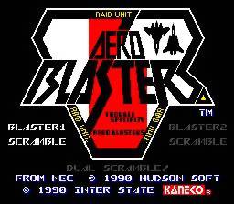 Aero Blasters — Title screen