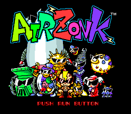 Air Zonk — Title screen