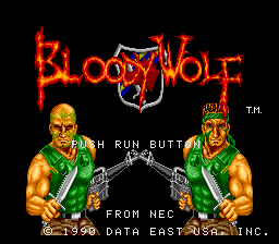 Bloody Wolf — Title screen