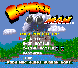 Bomberman — Title screen