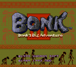 Bonk III : Bonk's Big Adventure — Title screen
