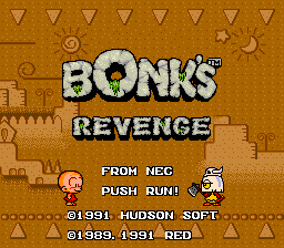 Bonk's Revenge — Title screen
