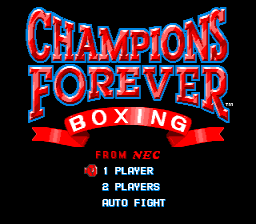 Champions Forever Boxing — Title screen