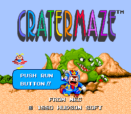 Cratermaze — Title screen