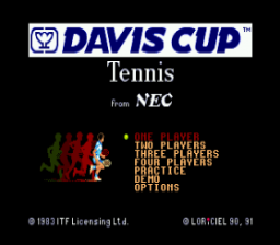 Davis Cup Tennis — Title screen