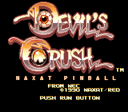 Devil's Crush — Title screen