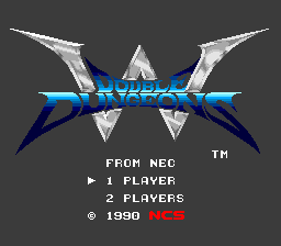 Double Dungeons — Title screen