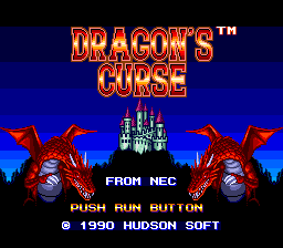 Dragon's Curse — Title screen