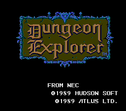 Dungeon Explorer — Title screen