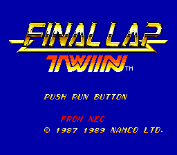 Final Lap Twin — Title screen