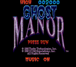 Ghost Manor — Title screen