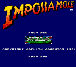 Impossamole — Title screen