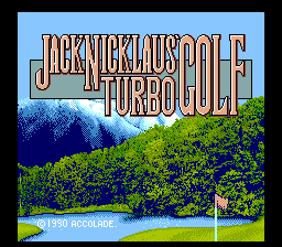 Jack Nicklaus' Turbo Golf — Title screen