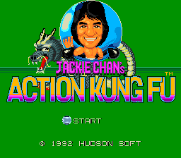 Jackie Chan's Action Kung Fu — Title screen