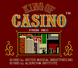 King of Casino — Title screen