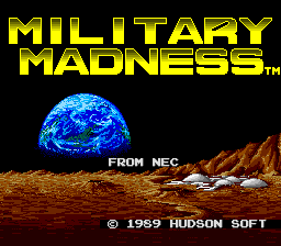Military Madness — Title screen