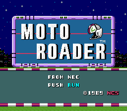 Moto Roader — Title screen