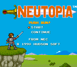 Neutopia — Title screen