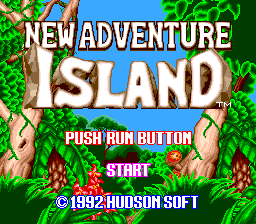 New Adventure Island — Title screen