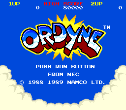 Ordyne — Title screen