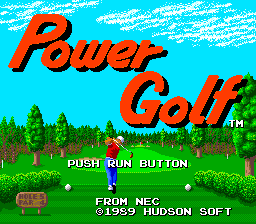 Power Golf — Title screen