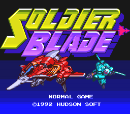 Soldier Blade — Title screen