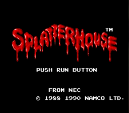 Splatterhouse — Title screen