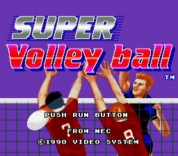 Super Volleyball — Title screen