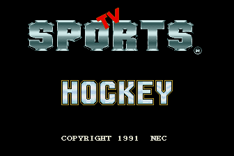 TV Sports Hockey — Title screen