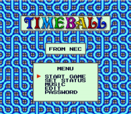 Timeball — Title screen