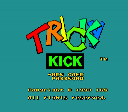 Tricky Kick — Title screen