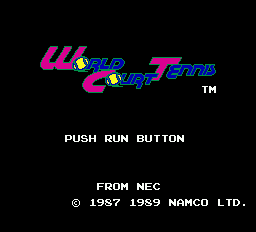 World Court Tennis — Title screen