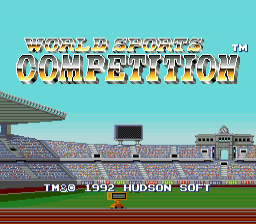 World Sports Competition — Title screen