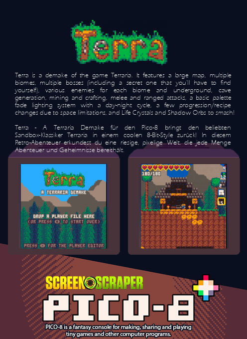 Terra - A Terraria Demake — Box back