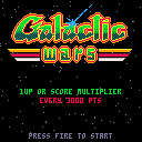 Galactic Wars — Title screen