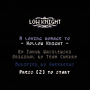 Low Knight — Title screen
