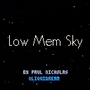 Low Mem Sky — Title screen