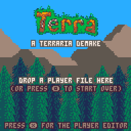 Terra - A Terraria Demake — Title screen