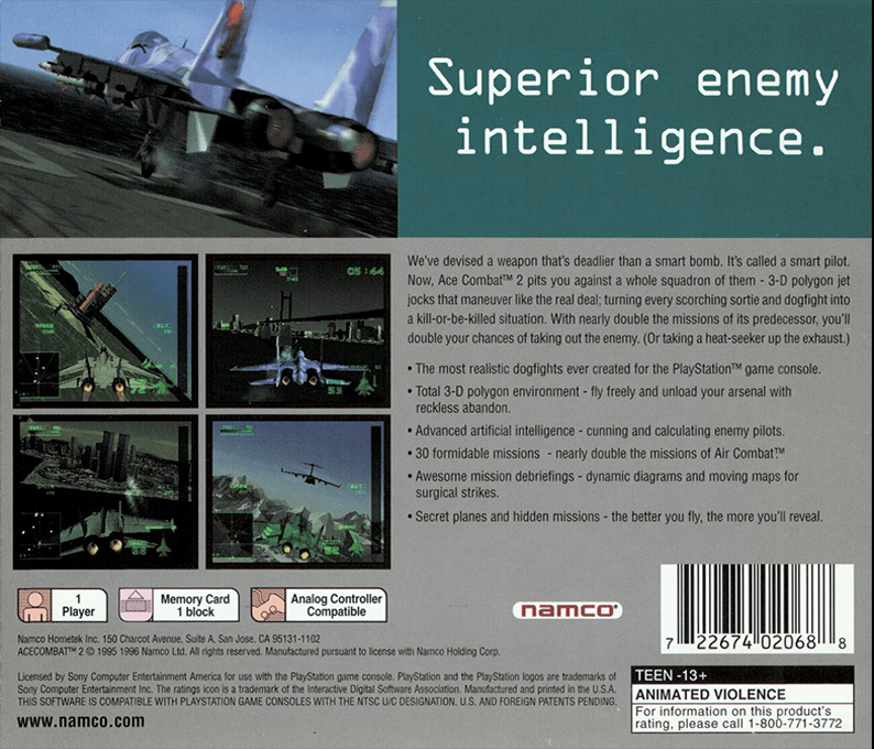 Ace Combat 2 — Box back