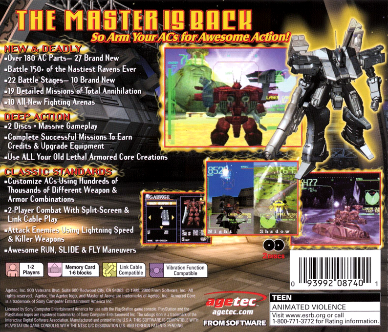 Armored Core : Master of Arena — Box back