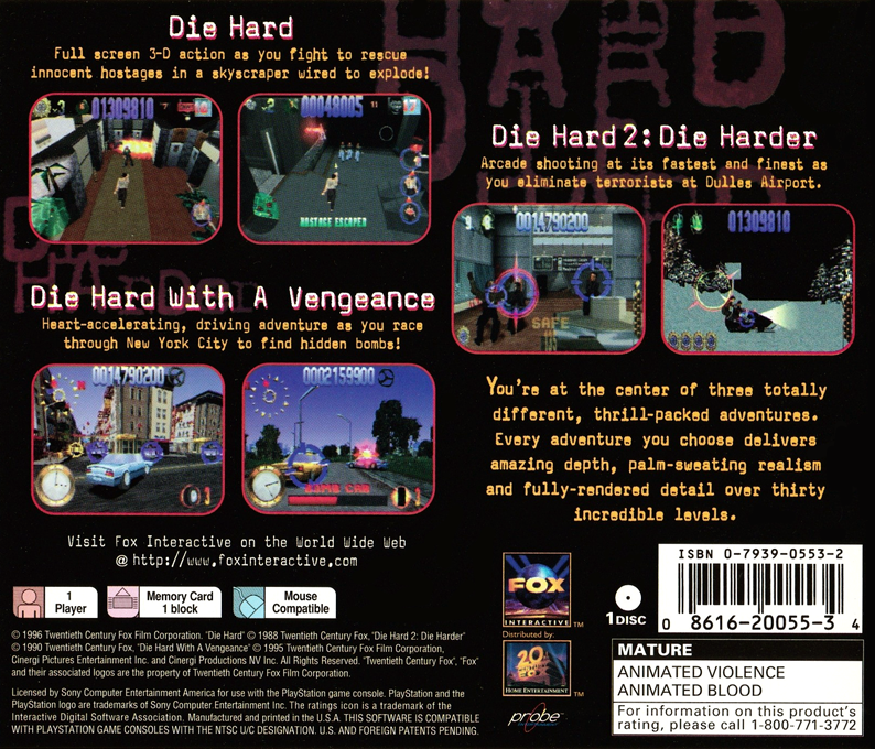 Die Hard Trilogy — Box back