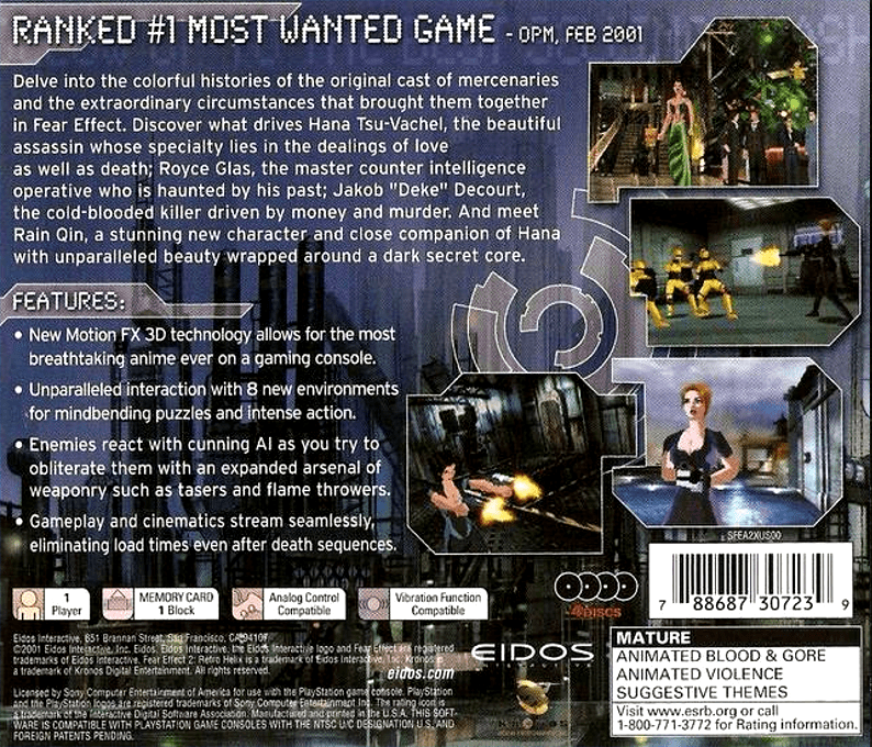 Fear Effect 2 : Retro Helix — Box back