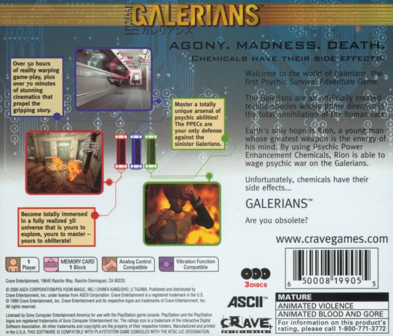 Galerians — Box back
