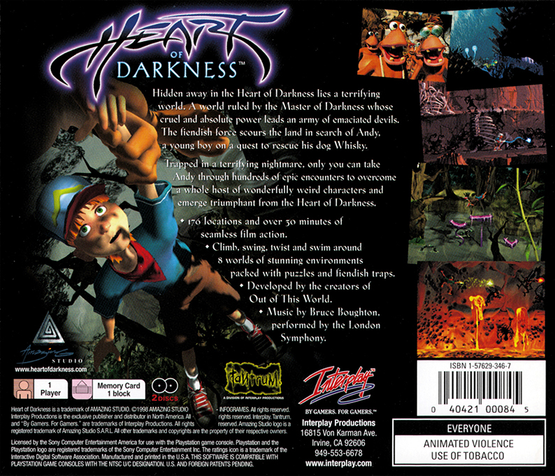 Heart of Darkness — Box back