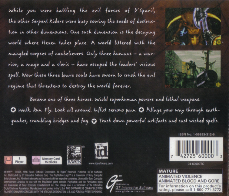 Hexen — Box back
