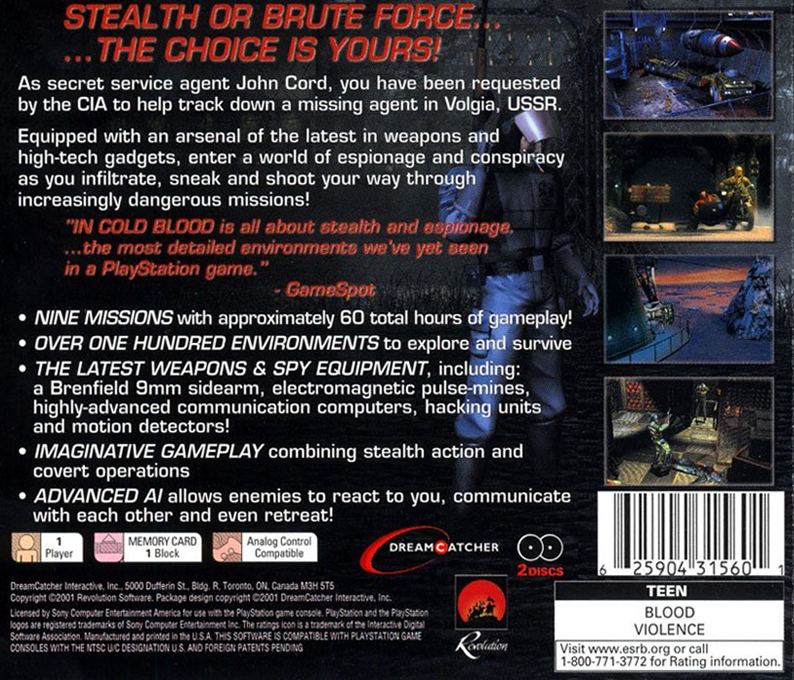 In Cold Blood — Box back