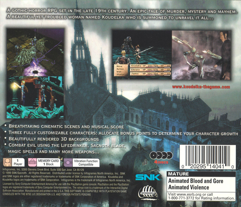Koudelka — Box back