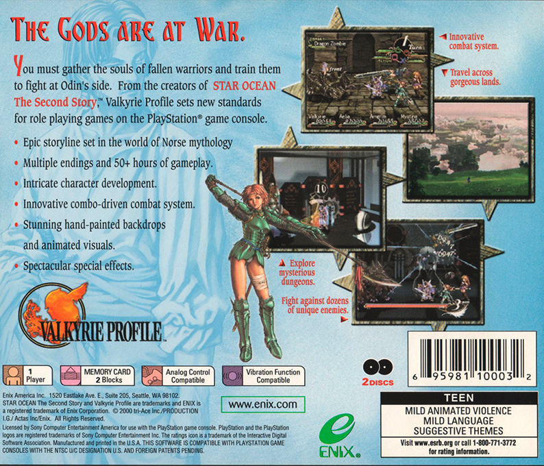 Valkyrie Profile — Box back